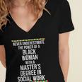 Queen MSW Social Work Masters Graduation Women's Jersey Short Sleeve Deep V-Neck Tshirt