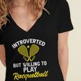 Racquetball Player Introvert Racquetball Women's Jersey Short Sleeve Deep V-Neck Tshirt Racquetball Player Introvert Racquetball Women's Jersey Short Sleeve Deep V-Neck Tshirt