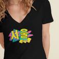 Rad Retro Seoul 90s Style Vintage South Korea 90s Nostalgia Women's Jersey Short Sleeve Deep V-Neck Tshirt Rad Retro Seoul 90s Style Vintage South Korea 90s Nostalgia Women's Jersey Short Sleeve Deep V-Neck Tshirt