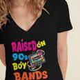 Raised On 90s Boy Bands Nostalgia Love Women Men Women's Jersey Short Sleeve Deep V-Neck Tshirt Raised On 90s Boy Bands Nostalgia Love Women Men Women's Jersey Short Sleeve Deep V-Neck Tshirt