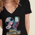 Rare Aesthetic Retro Nostalgia Y2K Vibes Women's Jersey Short Sleeve Deep V-Neck Tshirt Rare Aesthetic Retro Nostalgia Y2K Vibes Women's Jersey Short Sleeve Deep V-Neck Tshirt