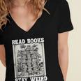 Read Books Stay Weird Introvert Book Lover Book Women's Jersey Short Sleeve Deep V-Neck Tshirt Read Books Stay Weird Introvert Book Lover Book Women's Jersey Short Sleeve Deep V-Neck Tshirt