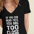 If You Can Read This You Are Too Close Introvert Women's Jersey Short Sleeve Deep V-Neck Tshirt If You Can Read This You Are Too Close Introvert Women's Jersey Short Sleeve Deep V-Neck Tshirt