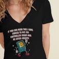 If You Can Read This Gamer Humor Gaming Introvert Women's Jersey Short Sleeve Deep V-Neck Tshirt
