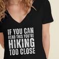 If You Can Read This Hiking Lover Introvert Hiker Women's Jersey Short Sleeve Deep V-Neck Tshirt If You Can Read This Hiking Lover Introvert Hiker Women's Jersey Short Sleeve Deep V-Neck Tshirt