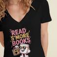 Read S'More Books Camping Outdoors Travel Campfire Smores Women's Jersey Short Sleeve Deep V-Neck Tshirt Read S'More Books Camping Outdoors Travel Campfire Smores Women's Jersey Short Sleeve Deep V-Neck Tshirt