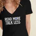 Read More Talk Less Introvert Women's Jersey Short Sleeve Deep V-Neck Tshirt Read More Talk Less Introvert Women's Jersey Short Sleeve Deep V-Neck Tshirt