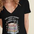 Reading Book Lover Humor For Readers And Bookworms Women's Jersey Short Sleeve Deep V-Neck Tshirt Reading Book Lover Humor For Readers And Bookworms Women's Jersey Short Sleeve Deep V-Neck Tshirt