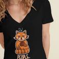 Red Panda Introvert For Red Pandas Fan Women's Jersey Short Sleeve Deep V-Neck Tshirt Red Panda Introvert For Red Pandas Fan Women's Jersey Short Sleeve Deep V-Neck Tshirt