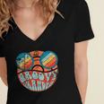 Retro 1970's Groovy Grandpa 70s Aesthetic Nostalgia Women's Jersey Short Sleeve Deep V-Neck Tshirt