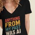 Retro AI Nostalgia Quote Distressed Vintage Women's Jersey Short Sleeve Deep V-Neck Tshirt Retro AI Nostalgia Quote Distressed Vintage Women's Jersey Short Sleeve Deep V-Neck Tshirt