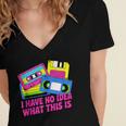Retro Cassette Vintage 80s Nostalgia Women's Jersey Short Sleeve Deep V-Neck Tshirt Retro Cassette Vintage 80s Nostalgia Women's Jersey Short Sleeve Deep V-Neck Tshirt