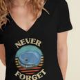 Retro CD Player Never Forget Nostalgia Vintage Women's Jersey Short Sleeve Deep V-Neck Tshirt