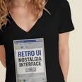 Retro Computer Dialog Box 90s Desktop Interface Nostalgia Women's Jersey Short Sleeve Deep V-Neck Tshirt Retro Computer Dialog Box 90s Desktop Interface Nostalgia Women's Jersey Short Sleeve Deep V-Neck Tshirt