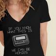 Retro Pager 90s Nostalgia Women's Jersey Short Sleeve Deep V-Neck Tshirt Retro Pager 90s Nostalgia Women's Jersey Short Sleeve Deep V-Neck Tshirt