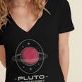Retro Pluto Never Forget Classic Planet Pluto Nostalgia Women's Jersey Short Sleeve Deep V-Neck Tshirt Retro Pluto Never Forget Classic Planet Pluto Nostalgia Women's Jersey Short Sleeve Deep V-Neck Tshirt