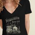 Retro Proud Anti Social Member Of Introverted Book Club Women's Jersey Short Sleeve Deep V-Neck Tshirt Retro Proud Anti Social Member Of Introverted Book Club Women's Jersey Short Sleeve Deep V-Neck Tshirt