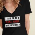 Retro Sarcastic Introvert I Used To Be A People Person Women's Jersey Short Sleeve Deep V-Neck Tshirt Retro Sarcastic Introvert I Used To Be A People Person Women's Jersey Short Sleeve Deep V-Neck Tshirt