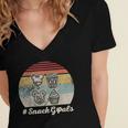 Retro Snack Goals Icon Nostalgia Women's Jersey Short Sleeve Deep V-Neck Tshirt