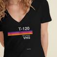 Retro VHS Tape 80s 90s Nostalgia For Movie Fans Women's Jersey Short Sleeve Deep V-Neck Tshirt Retro VHS Tape 80s 90s Nostalgia For Movie Fans Women's Jersey Short Sleeve Deep V-Neck Tshirt