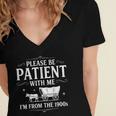 Retro Vintage Please Be Patient With Me I'm From The 1900s Women's Jersey Short Sleeve Deep V-Neck Tshirt