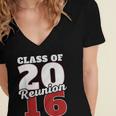 Reunion 2016 Class Of 2016 Reunion 16 Graduation 2016 Women's Jersey Short Sleeve Deep V-Neck Tshirt