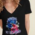 My Rod Is My Best Friend Introvert Fishing Antisocial Women's Jersey Short Sleeve Deep V-Neck Tshirt My Rod Is My Best Friend Introvert Fishing Antisocial Women's Jersey Short Sleeve Deep V-Neck Tshirt