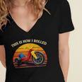 This Is How I Rolled Retro Toys Big Wheel Tricycle Nostalgia Women's Jersey Short Sleeve Deep V-Neck Tshirt