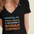 Running On Fractal Burning Social Introvert Humor Vintage Women's Jersey Short Sleeve Deep V-Neck Tshirt Running On Fractal Burning Social Introvert Humor Vintage Women's Jersey Short Sleeve Deep V-Neck Tshirt