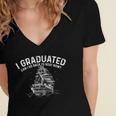 Sailor I Graduated Can I Go Back To Boat Now Graduation Women's Jersey Short Sleeve Deep V-Neck Tshirt