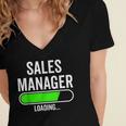 Sales Manager Loading Graduation Graduate New Job Women's Jersey Short Sleeve Deep V-Neck Tshirt