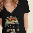 Sarcasm Retro Please Be Patient With Me I'm From The 1900s Women's Jersey Short Sleeve Deep V-Neck Tshirt Sarcasm Retro Please Be Patient With Me I'm From The 1900s Women's Jersey Short Sleeve Deep V-Neck Tshirt
