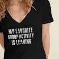 Sarcastic Introvert Antisocial Humorous Women's Jersey Short Sleeve Deep V-Neck Tshirt