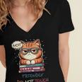 Sarcastic Loner Introvert Not a Friendly Do Not Touchs Women's Jersey Short Sleeve Deep V-Neck Tshirt Sarcastic Loner Introvert Not a Friendly Do Not Touchs Women's Jersey Short Sleeve Deep V-Neck Tshirt