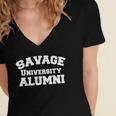 Savage University Shirt School Graduation Shirts Women's Jersey Short Sleeve Deep V-Neck Tshirt