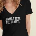 I Came I Saw I Left Early Antisocial Introvert Sarcastic Women's Jersey Short Sleeve Deep V-Neck Tshirt I Came I Saw I Left Early Antisocial Introvert Sarcastic Women's Jersey Short Sleeve Deep V-Neck Tshirt