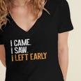 I Came i Saw i Left Early Introvert Women's Jersey Short Sleeve Deep V-Neck Tshirt