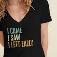 I Came I Saw I Left Early Introverts Lovers Women's Jersey Short Sleeve Deep V-Neck Tshirt I Came I Saw I Left Early Introverts Lovers Women's Jersey Short Sleeve Deep V-Neck Tshirt