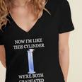 Science Joke Chemistry College High School Graduation Women's Jersey Short Sleeve Deep V-Neck Tshirt