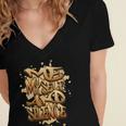 Self Care Introvert Relaxation Me Myself And Silence Retro Women's Jersey Short Sleeve Deep V-Neck Tshirt