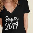 Senior 2019 Calligraphy Shirt Graduation For Adult Men Women's Jersey Short Sleeve Deep V-Neck Tshirt