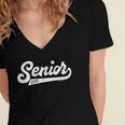 Senior 2019 Class Of 2019 Graduation For Her Him Women's Jersey Short Sleeve Deep V-Neck Tshirt