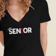 Senior 2019 Graduation Gift For High School T-Shirt Women's Jersey Short Sleeve Deep V-Neck Tshirt