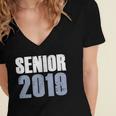 Senior 2019 Shirt Graduation Class Back To School Tee Women's Jersey Short Sleeve Deep V-Neck Tshirt