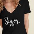 Senior 2020 Class Of 2020 Graduation Women Her Girl Women's Jersey Short Sleeve Deep V-Neck Tshirt