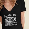 Senior 2020 Countdown To Graduation T-Shirt Women's Jersey Short Sleeve Deep V-Neck Tshirt