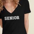 Senior 2024 Class Of 2024 Graduation First Day Of School Women's Jersey Short Sleeve Deep V-Neck Tshirt