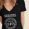 Senior 2025 Classic Rock Graduation We Salute You Women's Jersey Short Sleeve Deep V-Neck Tshirt
