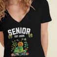 Senior 2025 Graduation Caterpillar For Kids Cute Coquette Women's Jersey Short Sleeve Deep V-Neck Tshirt