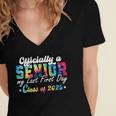Senior 2025 Graduation My Last First Day Of Class Of 2025 Women's Jersey Short Sleeve Deep V-Neck Tshirt